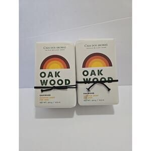 Casa Dos Aromas Oakwood Scented Triple Milled Soap Men 10.5 oz Each Set Of 2
